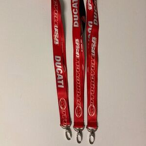 Three (3) DUCATI Motorcycle Racing Lanyards
